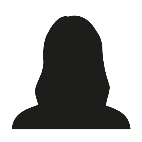 Avatar profile. Female face silhouette or icon isolated on white background. Vector illustration.