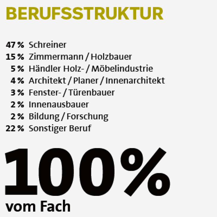 Bildbeschriftung: Berufsstruktur an der Holz.